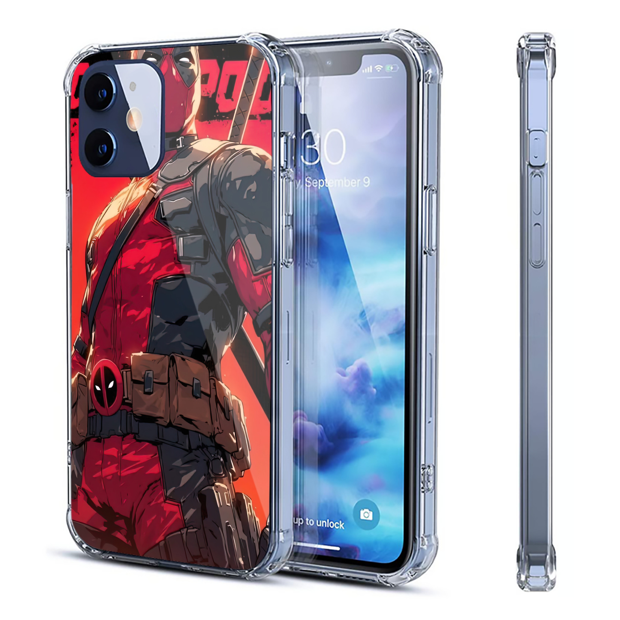 （画像用） Deadpool デッドプール 【iPhone 12シリーズ対応】透明スマホケース（クリアソフトケース）